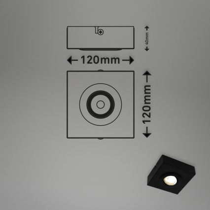 Briloner 3996015 - Foco LED CTS LED/4W/230V 2700/4000K preto