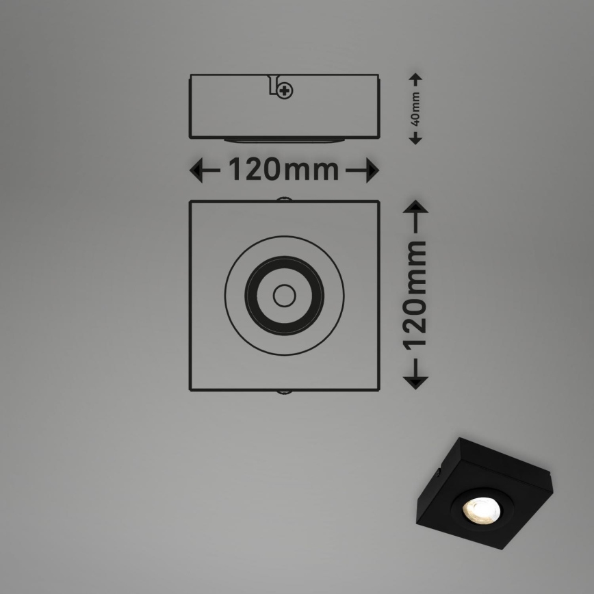 Briloner 3996015 - Foco LED CTS LED/4W/230V 2700/4000K preto