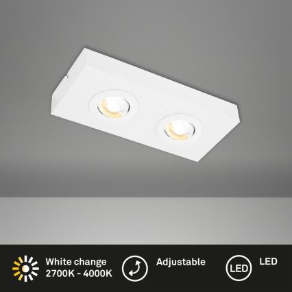 Briloner 3996026 - Foco LED CTS 2xLED/4W/230V 2700/4000K branco
