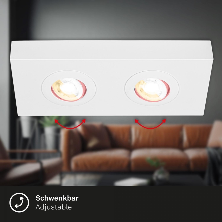 Briloner 3996026 - Foco LED CTS 2xLED/4W/230V 2700/4000K branco