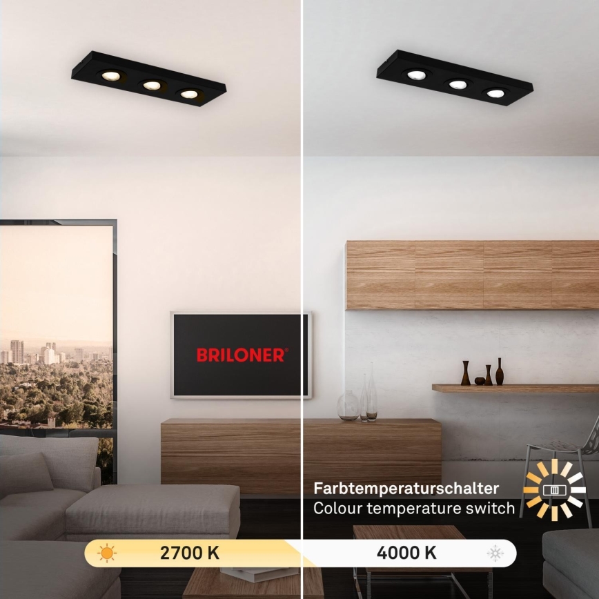 Briloner 3996035 - Foco LED CTS 3xLED/4W/230V 2700/4000K preto