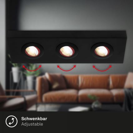 Briloner 3996035 - Foco LED CTS 3xLED/4W/230V 2700/4000K preto