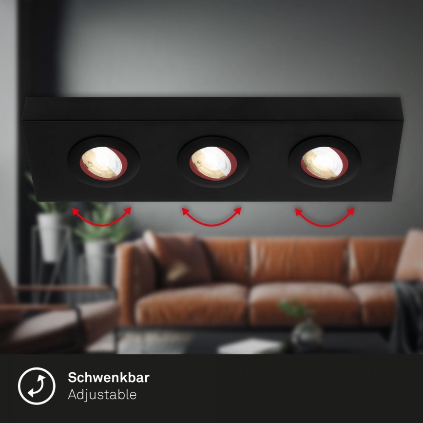 Briloner 3996035 - Foco LED CTS 3xLED/4W/230V 2700/4000K preto