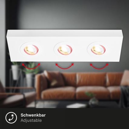 Briloner 3996036 - Foco LED CTS 3xLED/4W/230V 2700/4000K branco