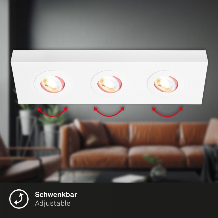 Briloner 3996036 - Foco LED CTS 3xLED/4W/230V 2700/4000K branco