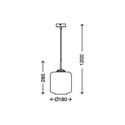 Briloner 4011-017 - Candelabro num fio 1xE27/40W/230V