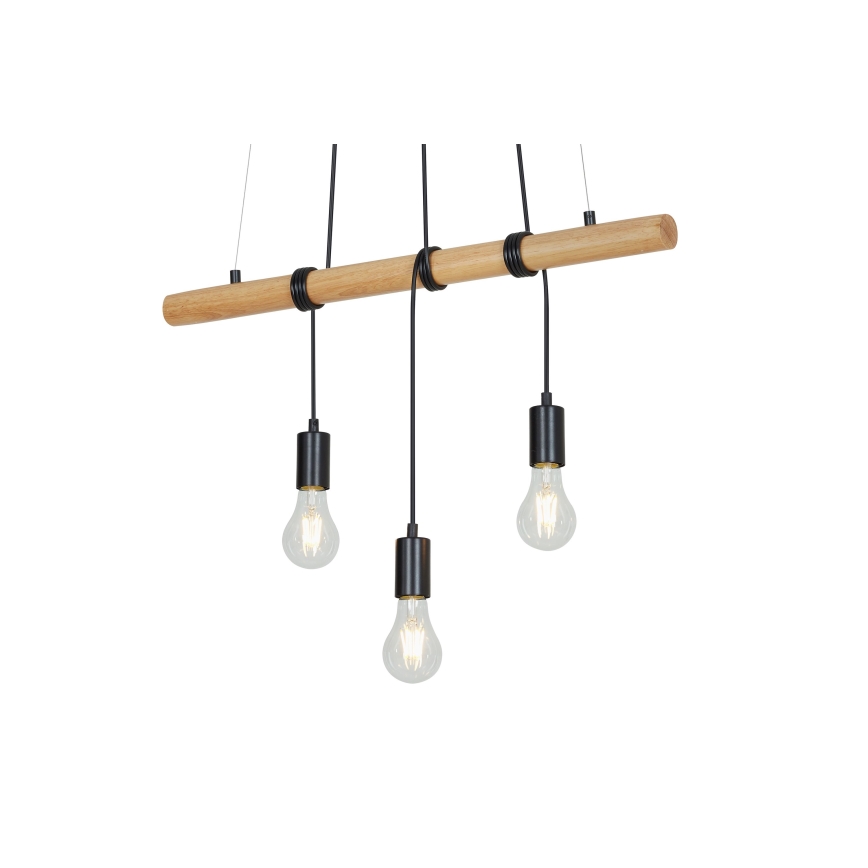 Briloner 4015035 - Candeeiro suspenso 3xE27/25W/230V árvore da borracha