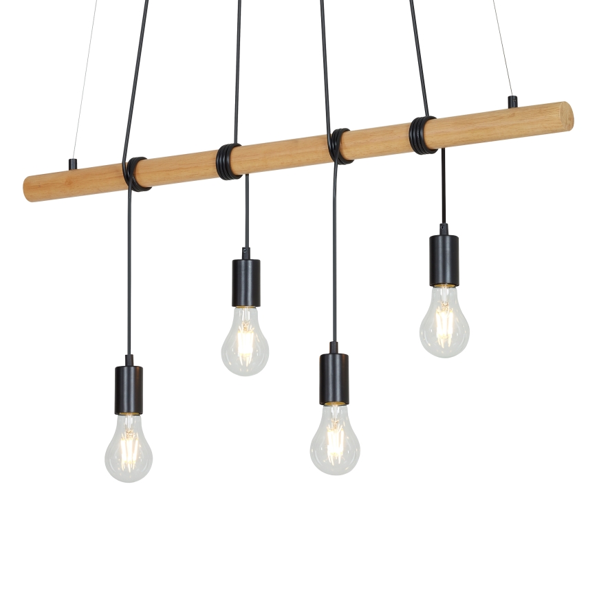 Briloner 4015045 - Candeeiro suspenso 4xE27/25W/230V árvore da borracha