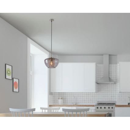Briloner 4016-014 - Candelabro suspenso SEVENTIES 1xE27/40W/230V transparente