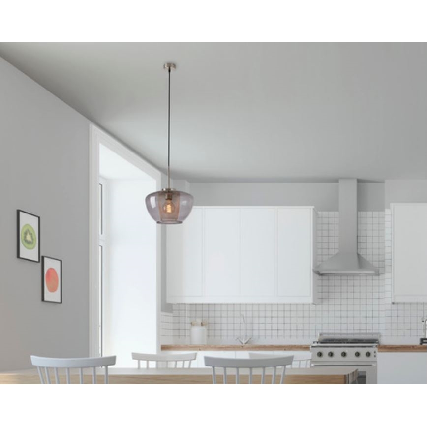 Briloner 4016-014 - Candelabro suspenso SEVENTIES 1xE27/40W/230V transparente