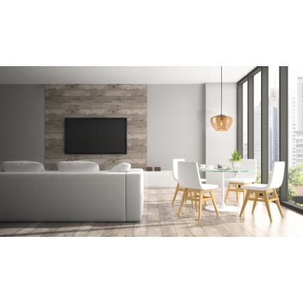 Briloner 4016-017 - Candelabro suspenso SEVENTIES 1xE27/40W/230V laranja