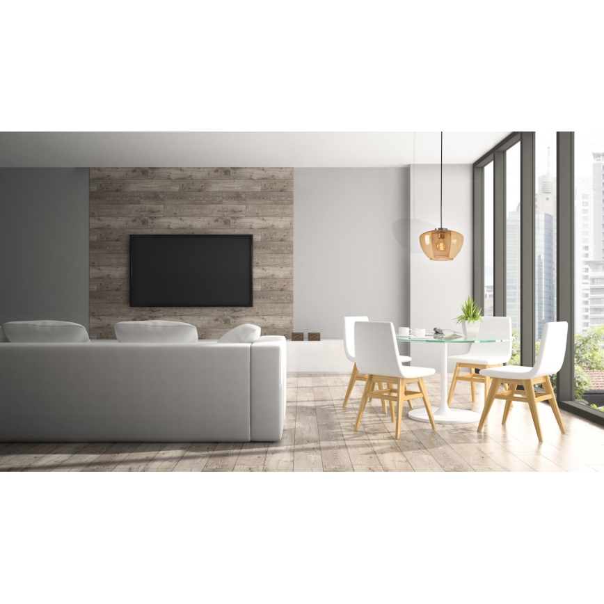 Briloner 4016-017 - Candelabro suspenso SEVENTIES 1xE27/40W/230V laranja