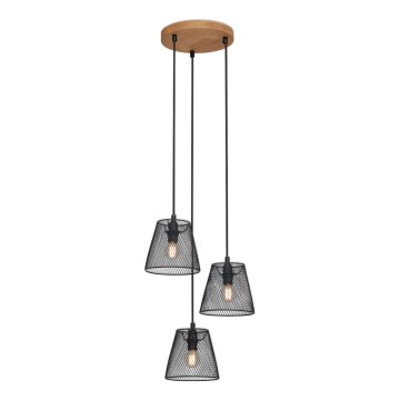Briloner 4074-035 - Candelabro suspenso TAUNUS 3xE14/40W/230V árvore da borracha