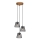 Briloner 4074-035 - Candelabro suspenso TAUNUS 3xE14/40W/230V árvore da borracha