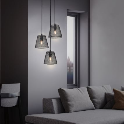 Briloner 4074-035 - Candelabro suspenso TAUNUS 3xE14/40W/230V árvore da borracha