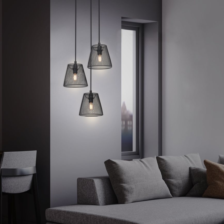 Briloner 4074-035 - Candelabro suspenso TAUNUS 3xE14/40W/230V árvore da borracha
