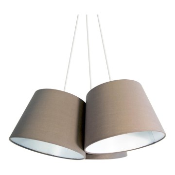 Briloner 4288-031 - Luz pendente TELA 3xE27/40W