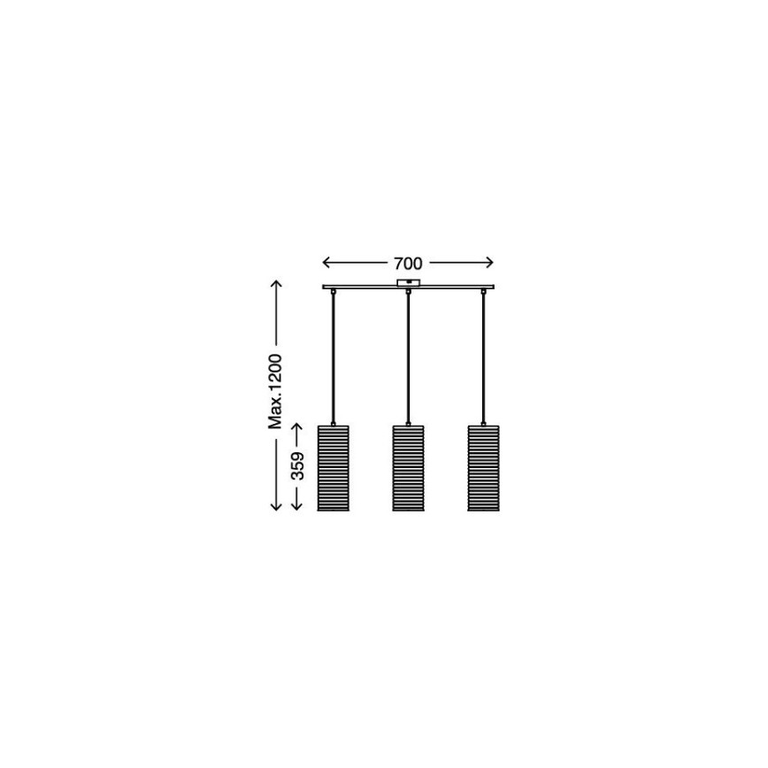 Briloner 4313-038 - Candelabro num fio 3xE27/60W/230V