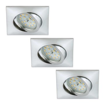 Briloner 6997-039 - CONJUNTO 3x Iluminação embutida de casa de banho LED LED/5W/230V IP23