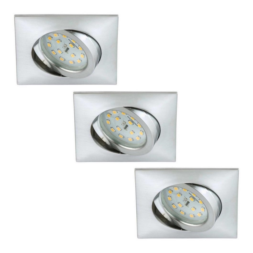 Briloner 6997-039 - CONJUNTO 3x Iluminação embutida de casa de banho LED LED/5W/230V IP23