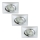 Briloner 6997-039 - CONJUNTO 3x Iluminação embutida de casa de banho LED LED/5W/230V IP23