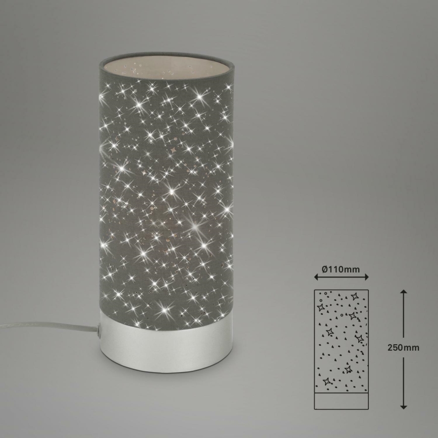 Briloner 7028-014 - Candeeiro de mesa STARRY SKY 1xE14/25W/230V cinzento