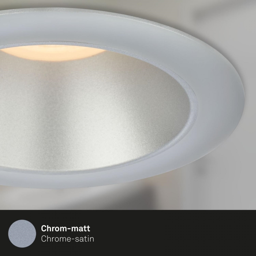 Briloner 7041-034 - CONJUNTO 3x Focos de encastrar LED para casa de banho  LED/4,9W/230V IP44 prateado