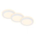 Briloner 7055-036 - CONJUNTO 3x Focos de encastrar LED para casa de banho  LED/3W/230V IP44