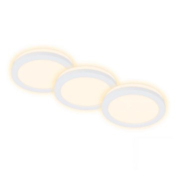 Briloner 7055-036 - CONJUNTO 3x Focos de encastrar LED para casa de banho  LED/3W/230V IP44