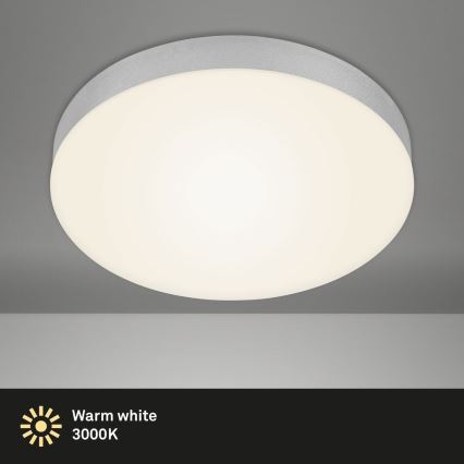 Briloner 7066-014 - Iluminação de teto LED FLAME LED/21W/230V 3000K prateado diâmetro 28,7 cm
