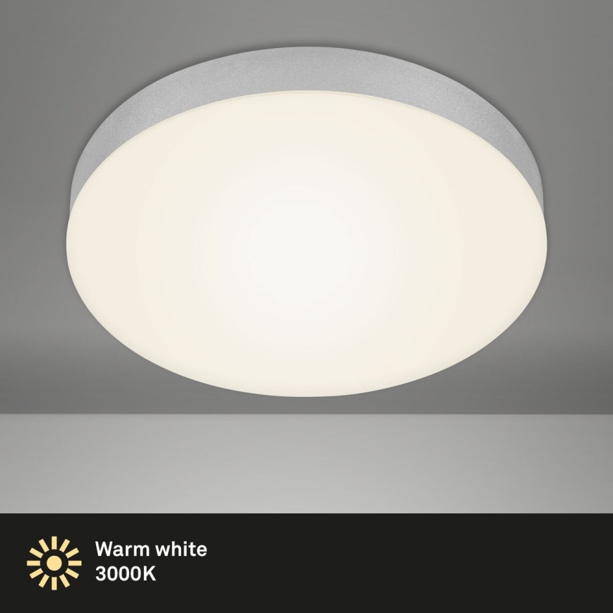 Briloner 7066-014 - Iluminação de teto LED FLAME LED/21W/230V 3000K prateado diâmetro 28,7 cm