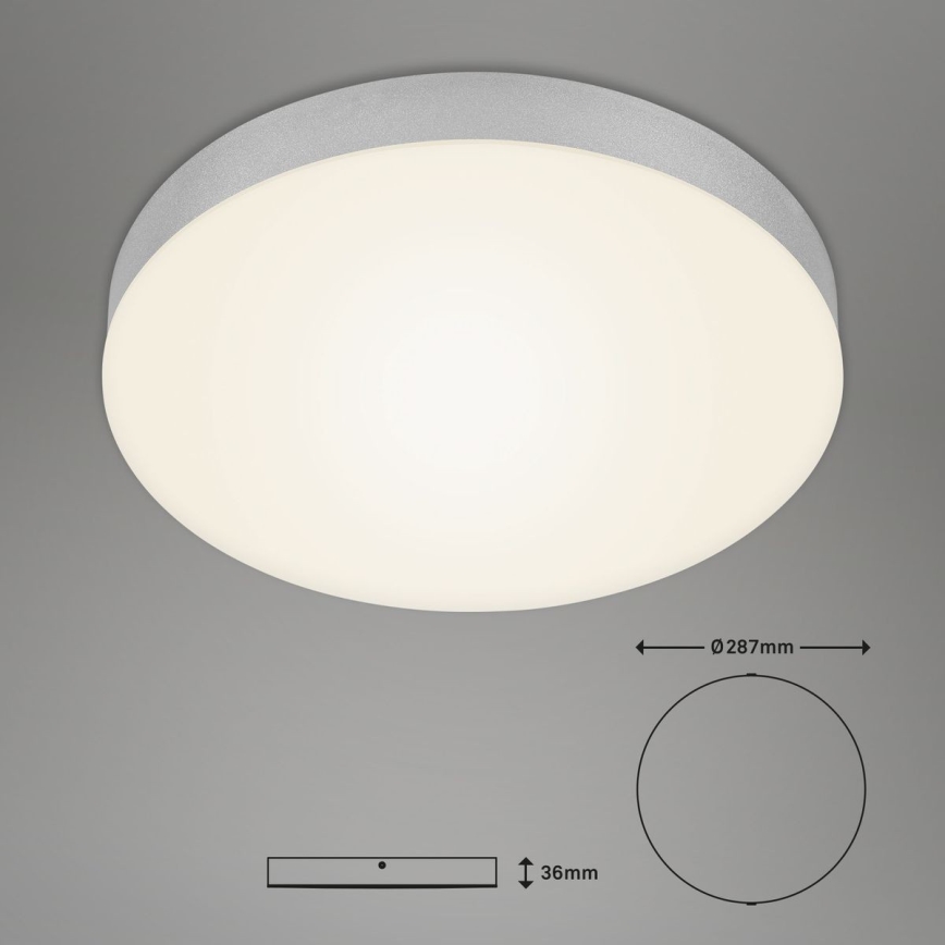 Briloner 7066-014 - Iluminação de teto LED FLAME LED/21W/230V 3000K prateado diâmetro 28,7 cm