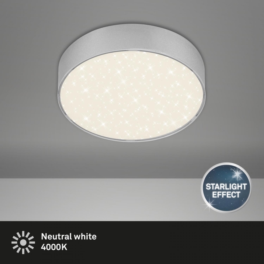 Briloner 7072-414 - Iluminação de teto LED STAR SKY LED/11W/230V 4000K diâmetro 15 cm prateado