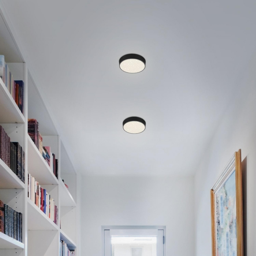Briloner 7072-415 - Iluminação de teto LED STAR SKY LED/11W/230V 4000K diâmetro 15 cm preto