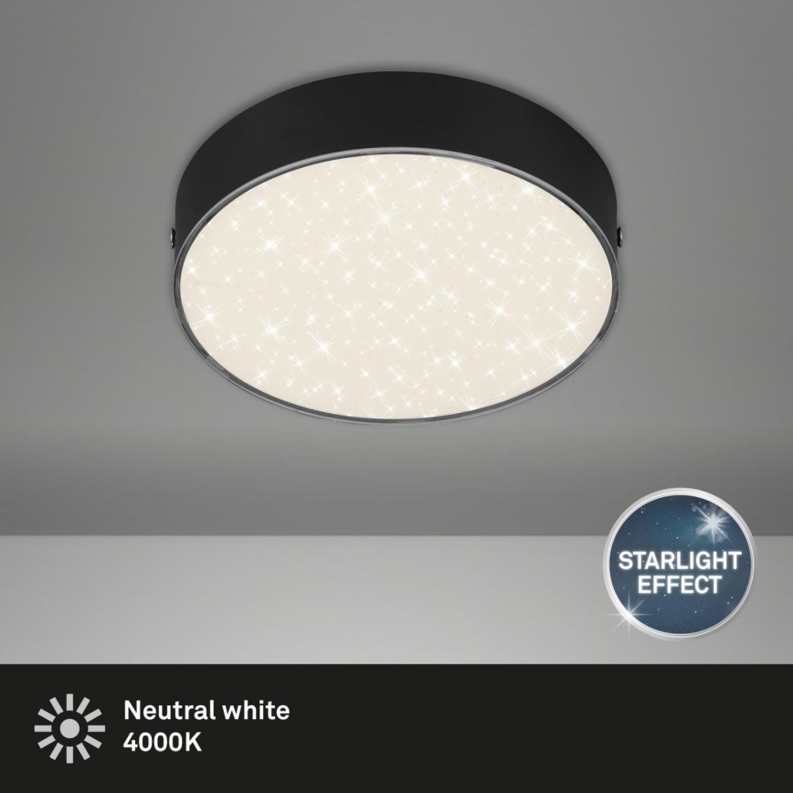 Briloner 7072-415 - Iluminação de teto LED STAR SKY LED/11W/230V 4000K diâmetro 15 cm preto