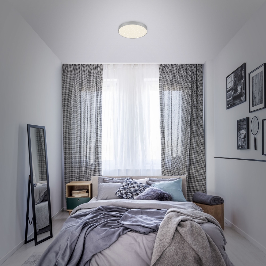 Briloner 7073-414 - Iluminação de teto LED STAR SKY LED/16W/230V 4000K diâmetro 21 cm prateado