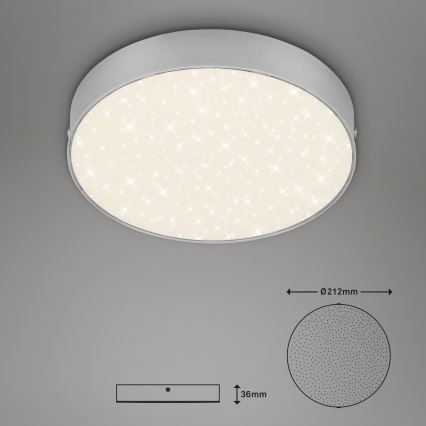 Briloner 7073-414 - Iluminação de teto LED STAR SKY LED/16W/230V 4000K diâmetro 21 cm prateado