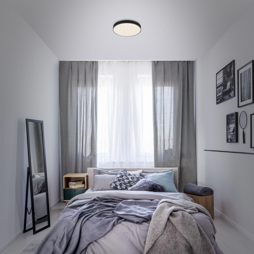 Briloner 7073-415 - Iluminação de teto LED STAR SKY LED/16W/230V 4000K diâmetro 21 cm preto