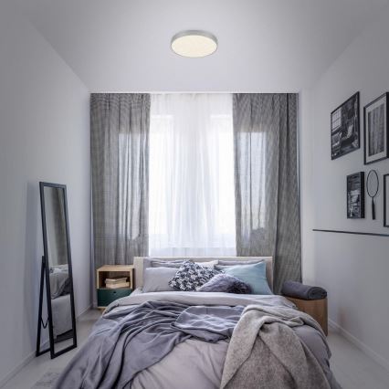 Briloner 7074-414 - Iluminação de teto LED STAR SKY LED/21W/230V 4000K diâmetro 28 cm prateado