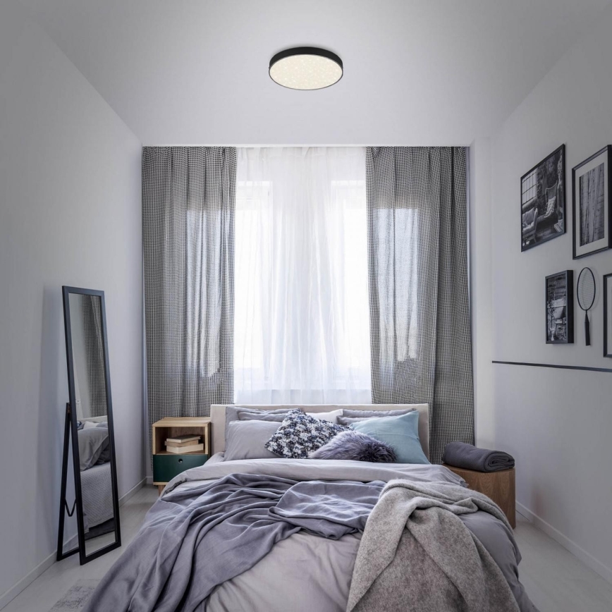 Briloner 7074-415 - Iluminação de teto LED STAR SKY LED/21W/230V 4000K diâmetro 28 cm preto
