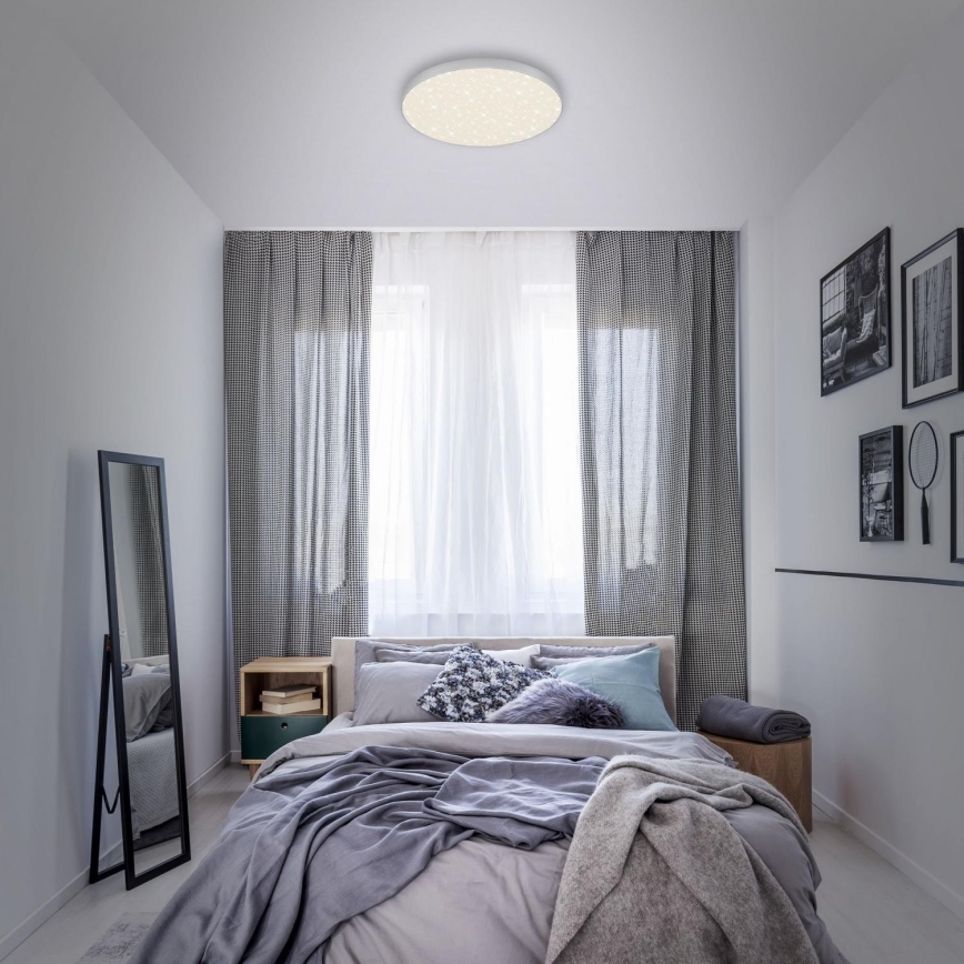 Briloner 7075-414 - Iluminação de teto LED STAR SKY LED/24,5W/230V 4000K diâmetro 38 cm prateado