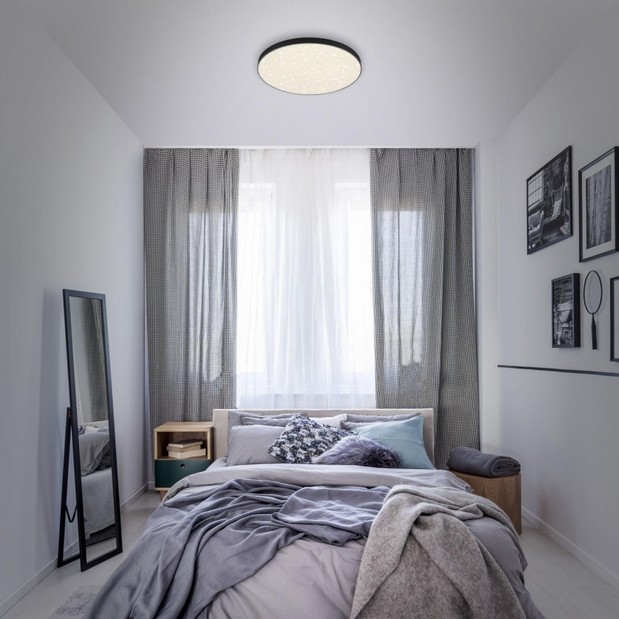 Briloner 7075-415 - Iluminação de teto LED STAR SKY LED/24,5W/230V 4000K diâmetro 38 cm preto