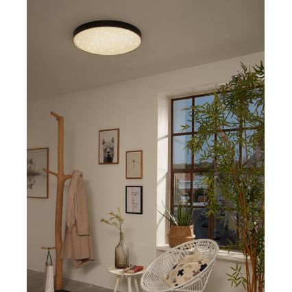 Briloner 7075-415 - Iluminação de teto LED STAR SKY LED/24,5W/230V 4000K diâmetro 38 cm preto
