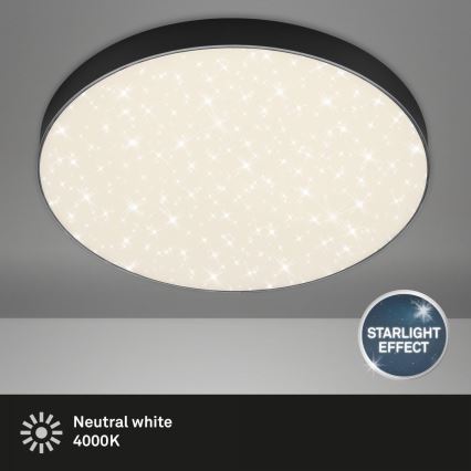 Briloner 7075-415 - Iluminação de teto LED STAR SKY LED/24,5W/230V 4000K diâmetro 38 cm preto