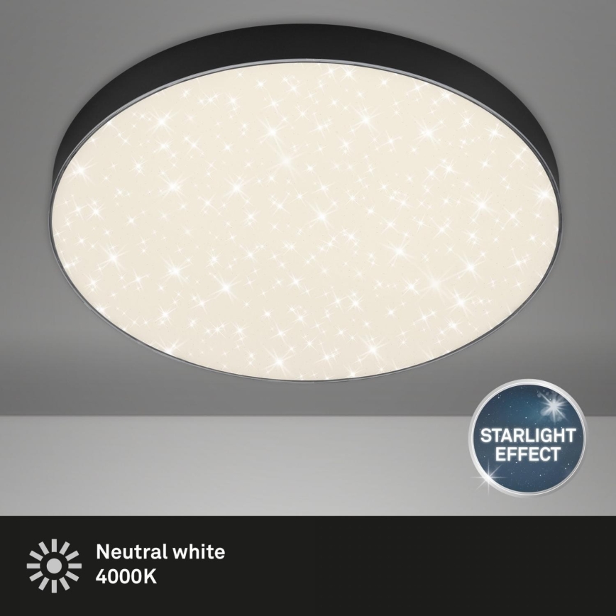 Briloner 7075-415 - Iluminação de teto LED STAR SKY LED/24,5W/230V 4000K diâmetro 38 cm preto