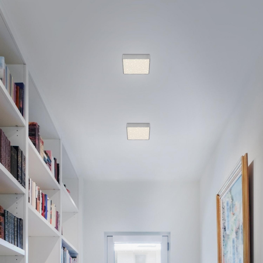 Briloner 7076-414 - Iluminação de teto LED STAR SKY LED/11W/230V 4000K 15x15 cm prateado
