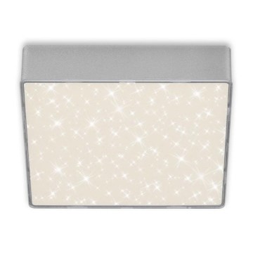 Briloner 7076-414 - Iluminação de teto LED STAR SKY LED/11W/230V 4000K 15x15 cm prateado