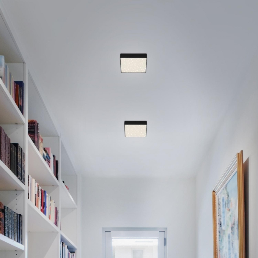Briloner 7076-415 - Iluminação de teto LED STAR SKY LED/11W/230V 4000K 15x15 cm preto