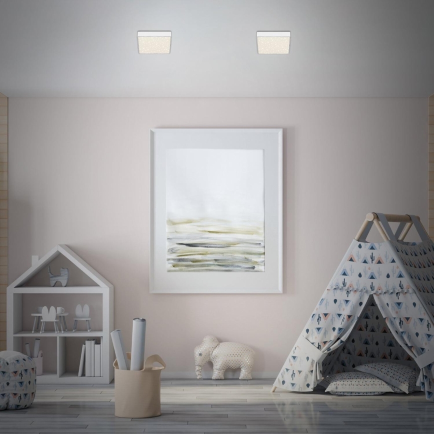 Briloner 7076-416 - Iluminação de teto LED STAR SKY LED/11W/230V 4000K 15x15 cm branco