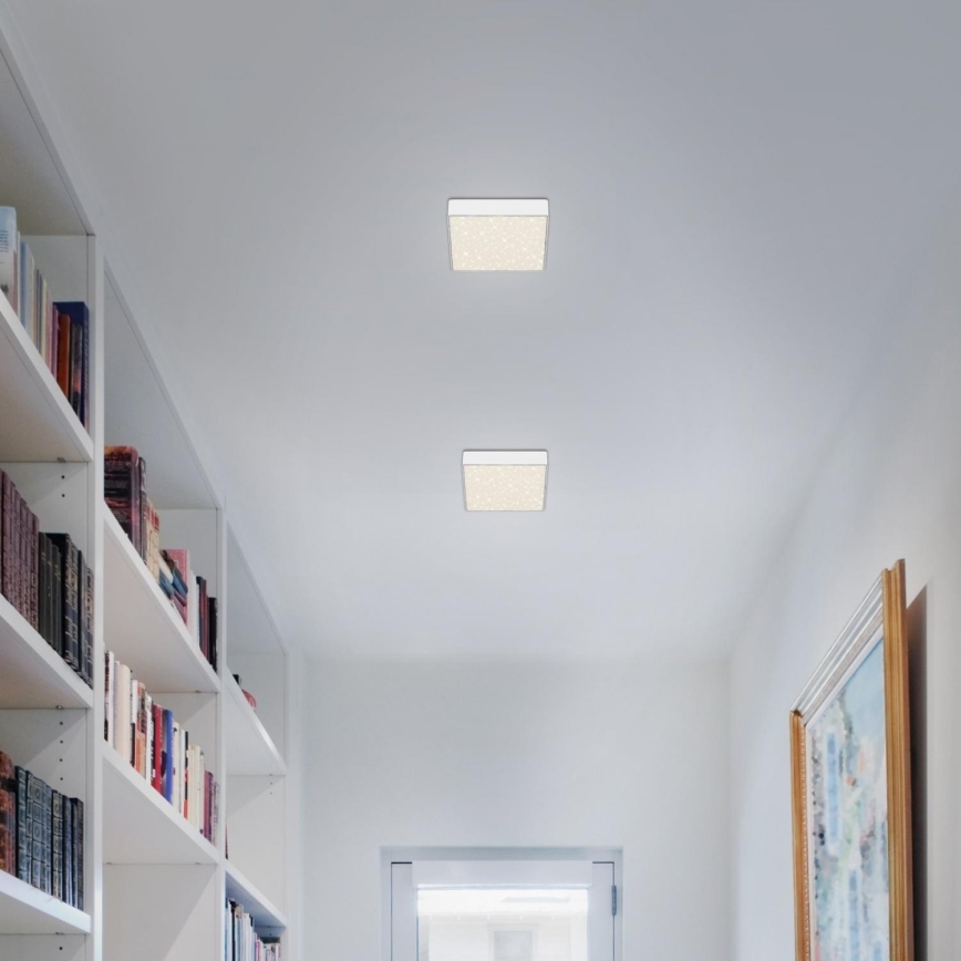 Briloner 7076-416 - Iluminação de teto LED STAR SKY LED/11W/230V 4000K 15x15 cm branco